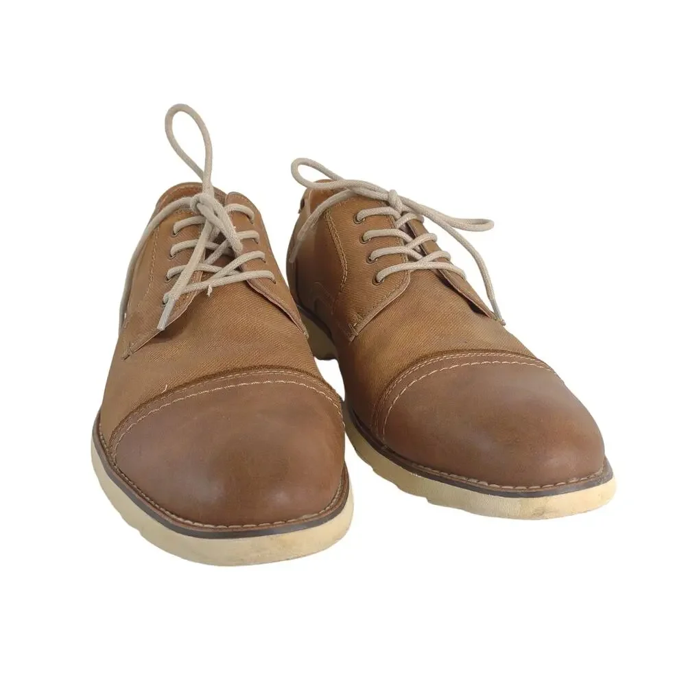 Dockers Murray Cap Toe Men's 13M‎ Tan Faux Leather Oxford Brogues Shoes Preppy